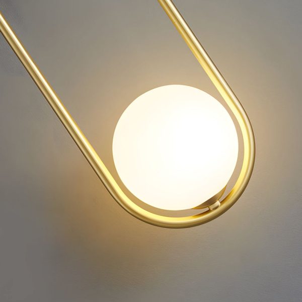 Mila Wall Sconce 1-light Glass Globe Wall Light - Gold/Black - Image 5