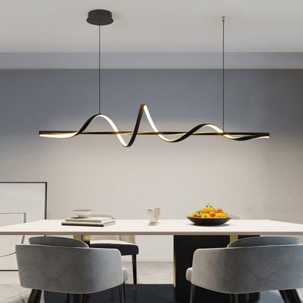 Wavy 360?? Rotating Ring Three Step Dimming LED Nordic Chandelier Light - Image 2