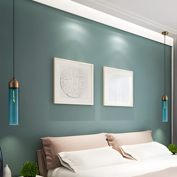 Simple Long Tube Glass Bottle Nordic Simple Small Chandelier Pendant Lights - Image 2