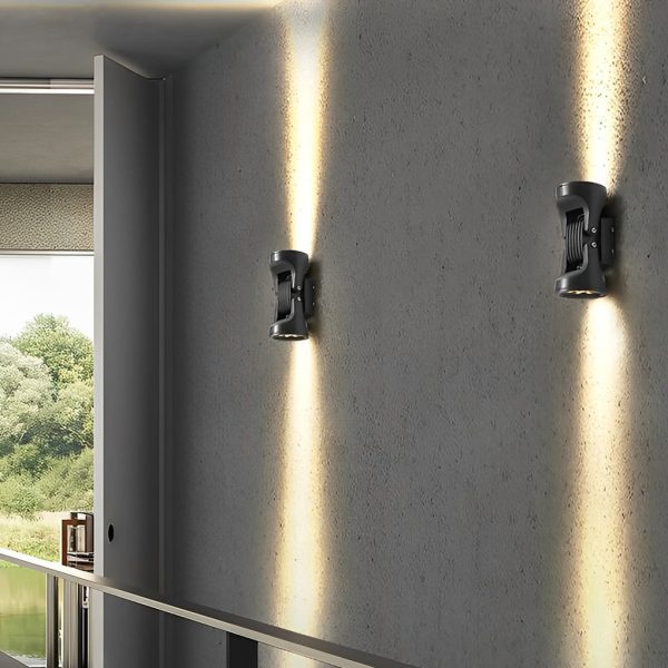 8 In. 2-Light Rotating Heads LED Up Down Outdoor Wall Light - Image 2