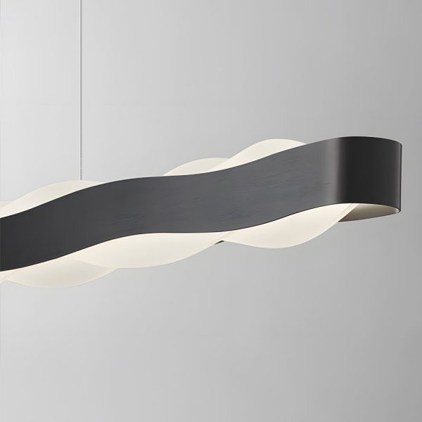 1-Light Linear Wavy Round LED Pendant Light - Image 5