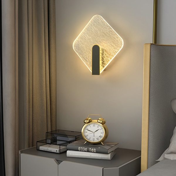 Minimalist Round Square LED Creative Modern Wall Lamp Bedside Lights - Image 3