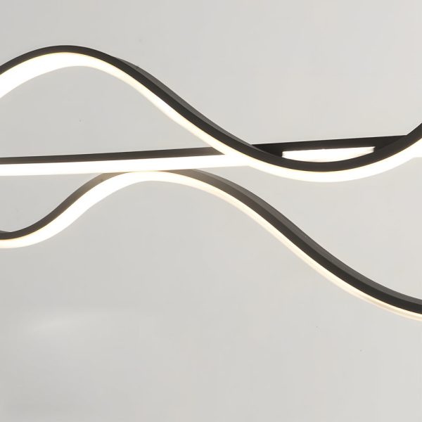 40'' Sleek Wave Modern Pendant Light with Dimmable LED - Image 4