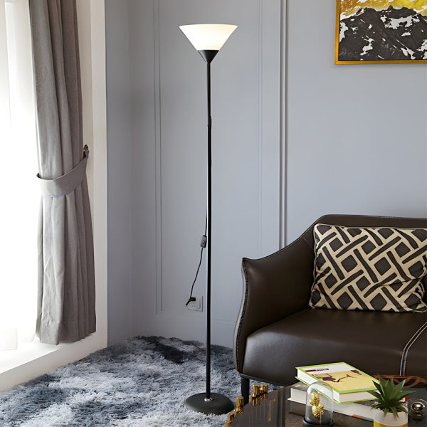 67 inch Modern Torchiere Uplight Floor Lamp with Adjustable Sidelight - Image 2