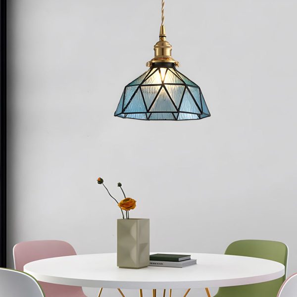 Vintage Stained Glass Pendant Light Hanging Ceiling Lights - Image 4