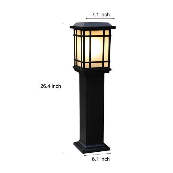 Waterproof Outdoor Three Step Dimming Black Modern Solar Path Lights - Image 6