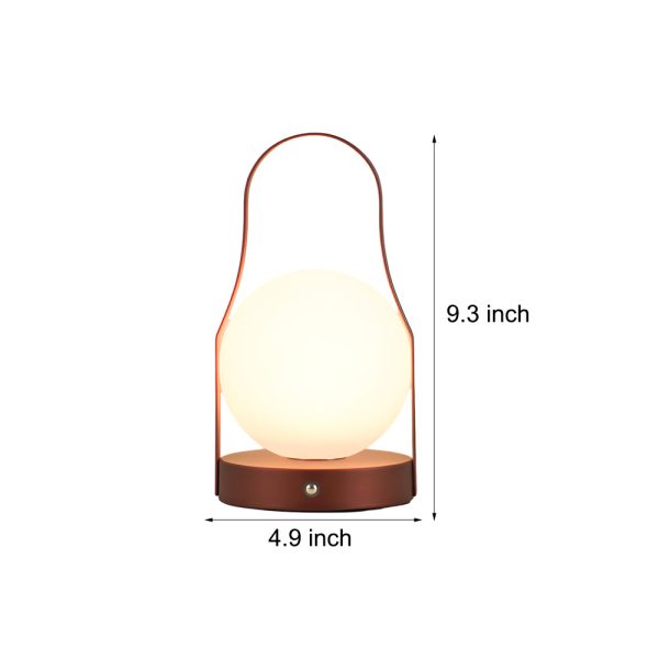 Touch Rechargeable LED Brass Portable Cordless Lantern Table Lamp - Image 7