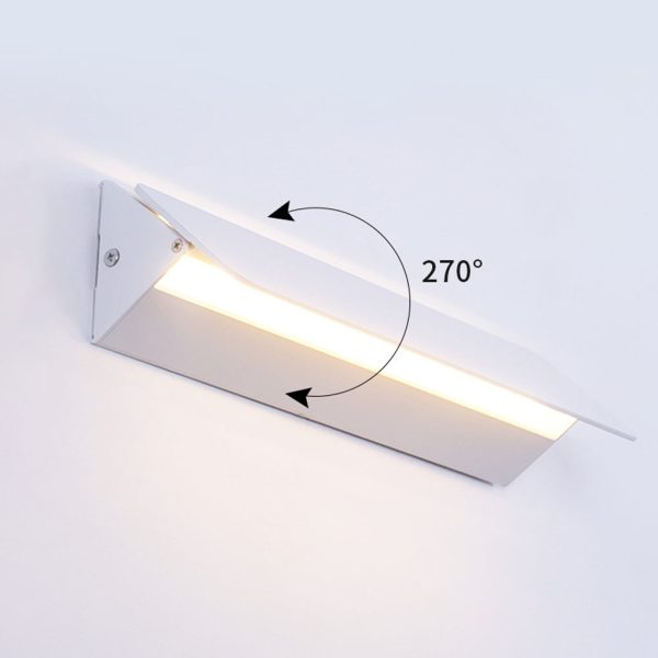 270?? Rotatable Adjustable Rectangular Strip LED White Nordic Wall Lamp - Image 10
