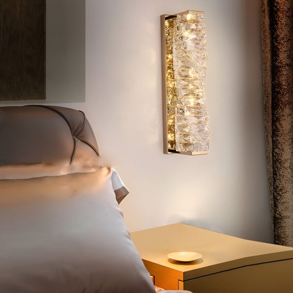Creative Crystal Three Step Dimming Light LED Modern Wall Sconce Lighting Wall Lamp - Image 4