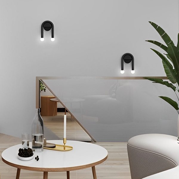 Creative 2 Lights Black Nordic Wall Lamp Decorative Wall Sconces Lighting - Image 6