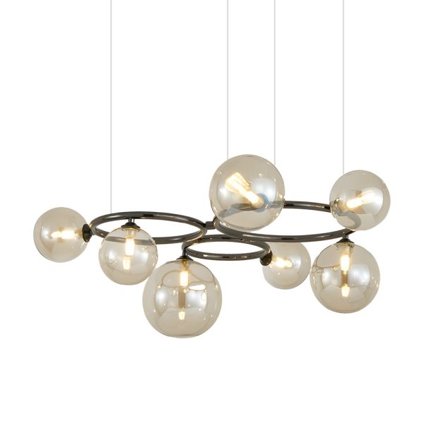 5/7/9-Light Glass Ball Circular Contemporary Chandelier with 3 Step Dimming - Image 28