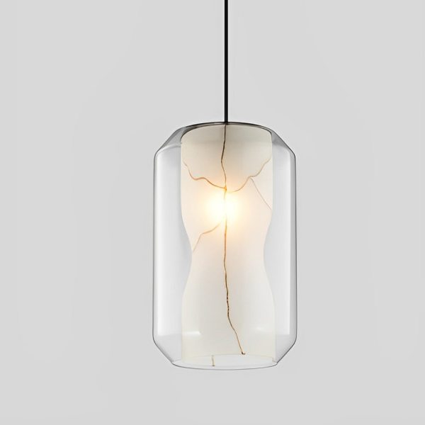 Double Glass Lampshade Creative Metal Post-Modern Pendant Lighting - Image 5