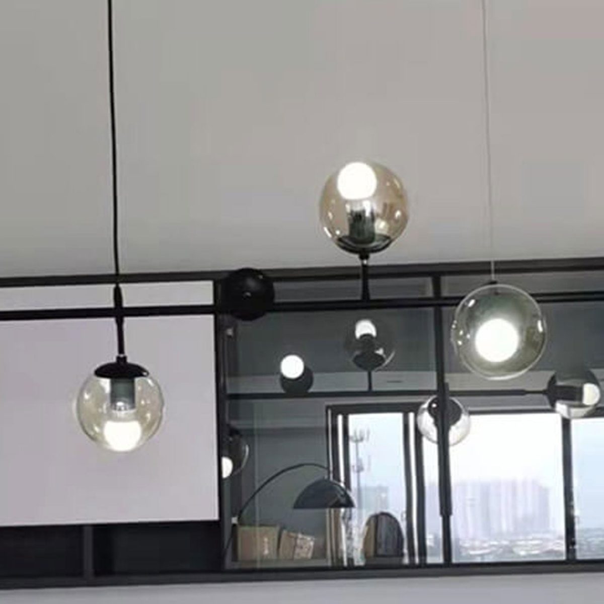Modern Minimalist Long Glass Round Globe Island Light 6-Light Chandelier - Image 15