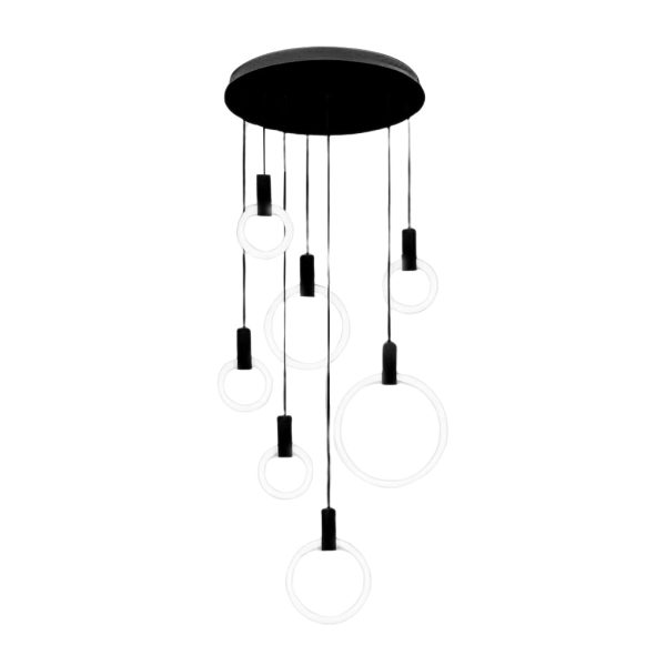 Minimalist Rings Stepless Dimming LED Nordic Duplex Stair Chandelier - Image 11