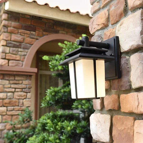 Vintage Glass Aluminum Waterproof European Style Outdoor Wall Sconces Lighting - Image 6