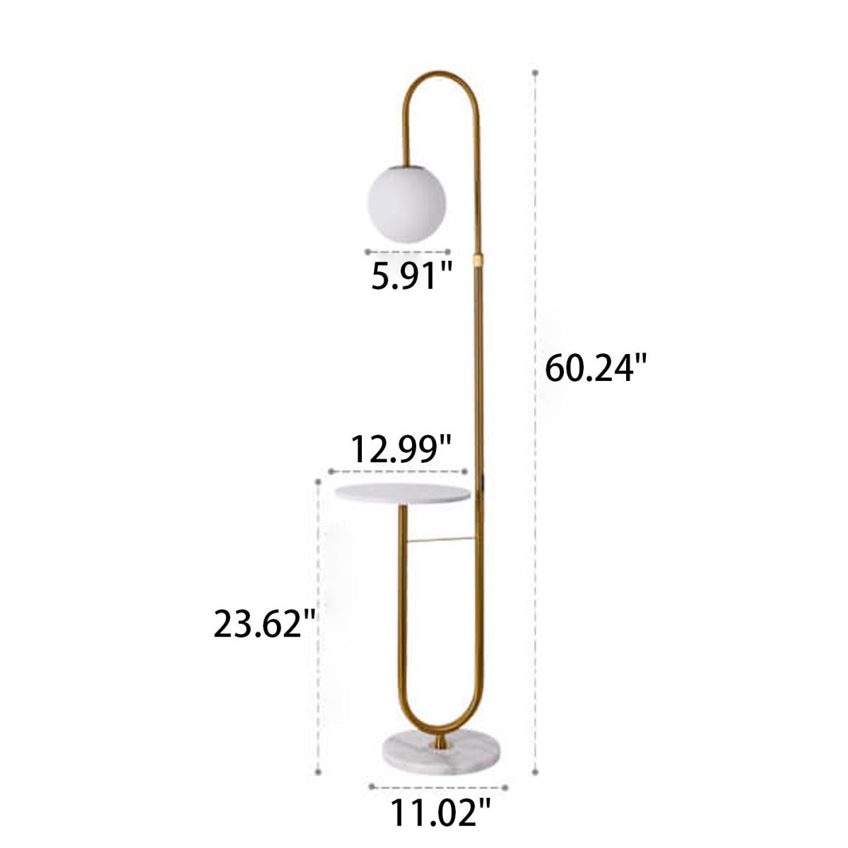 Nordic Minimalist Iron Marble  Table LED Standing Floor Lamp - Image 9