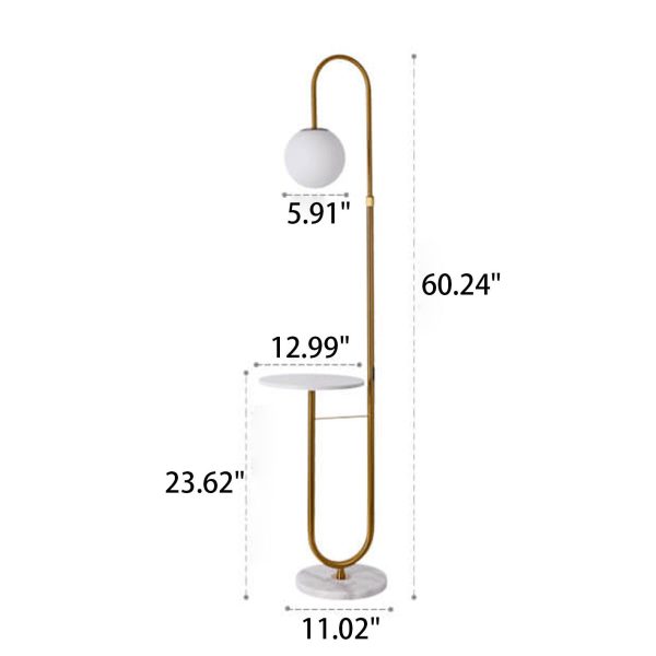 Nordic Minimalist Iron Marble  Table LED Standing Floor Lamp - Image 9