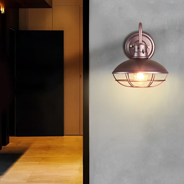 Retro Iron LED Waterproof Industrial Style Outdoor Wall Lights Wall Lamp - Image 4