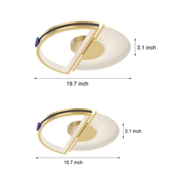 Round Personalized Three Step Dimming LED Modern Ceiling Lights Fixture - Image 5