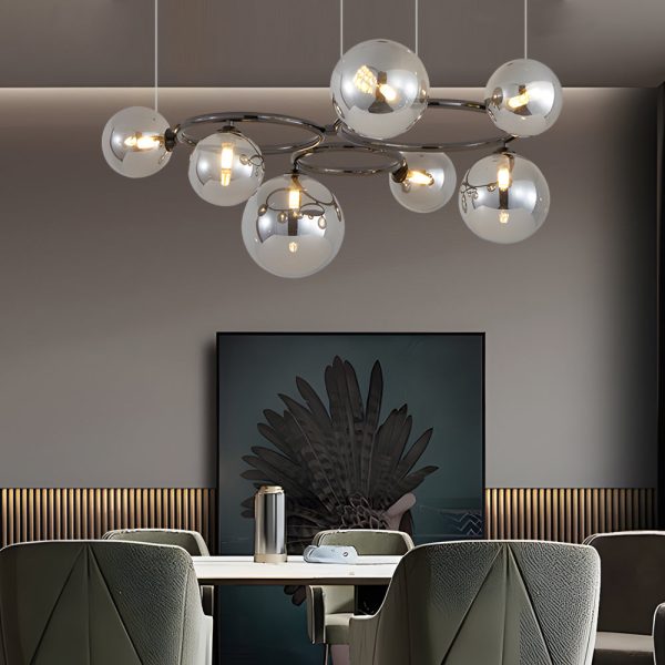 5/7/9-Light Glass Ball Circular Contemporary Chandelier with 3 Step Dimming - Image 10