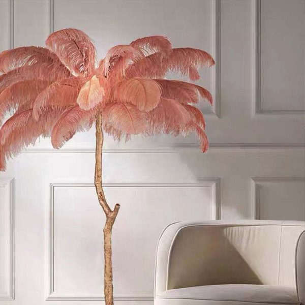 O'Moore Nordic Luxury Unique Ostrich Feather Floor Lamp/Table Lamp - Image 8