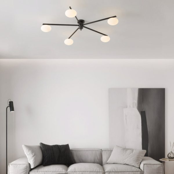 3/5/6-Light Semi Flush Mount Jasper Ceiling Lamp - Image 4