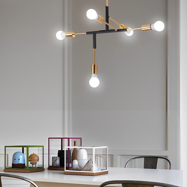 5 Lights LED Creative Branch Electroplated Iron Modern Chandelier Ceiling Lights - Image 9