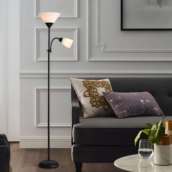 67 inch Modern Torchiere Uplight Floor Lamp with Adjustable Sidelight - Image 4
