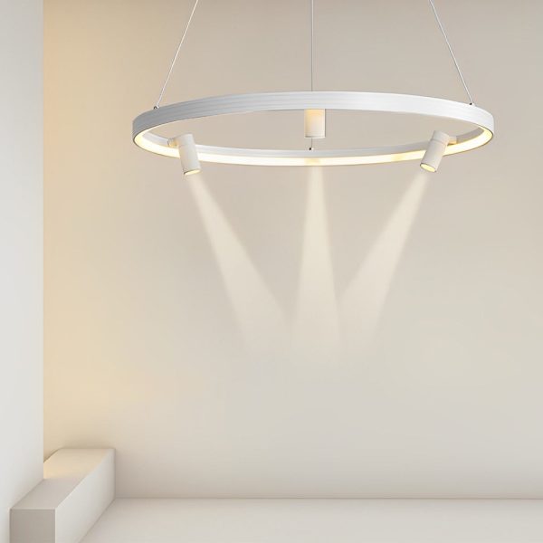 Round Creative LED Chandelier Hanging Lamp with Adjustable Spotlight - Image 6