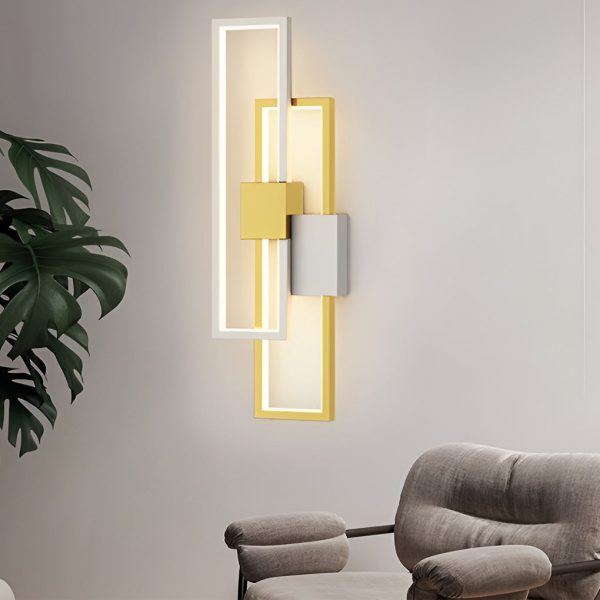 Rectangular Three-color Light LED Nordic Wall Light Fixture Wall Lamp - Image 2