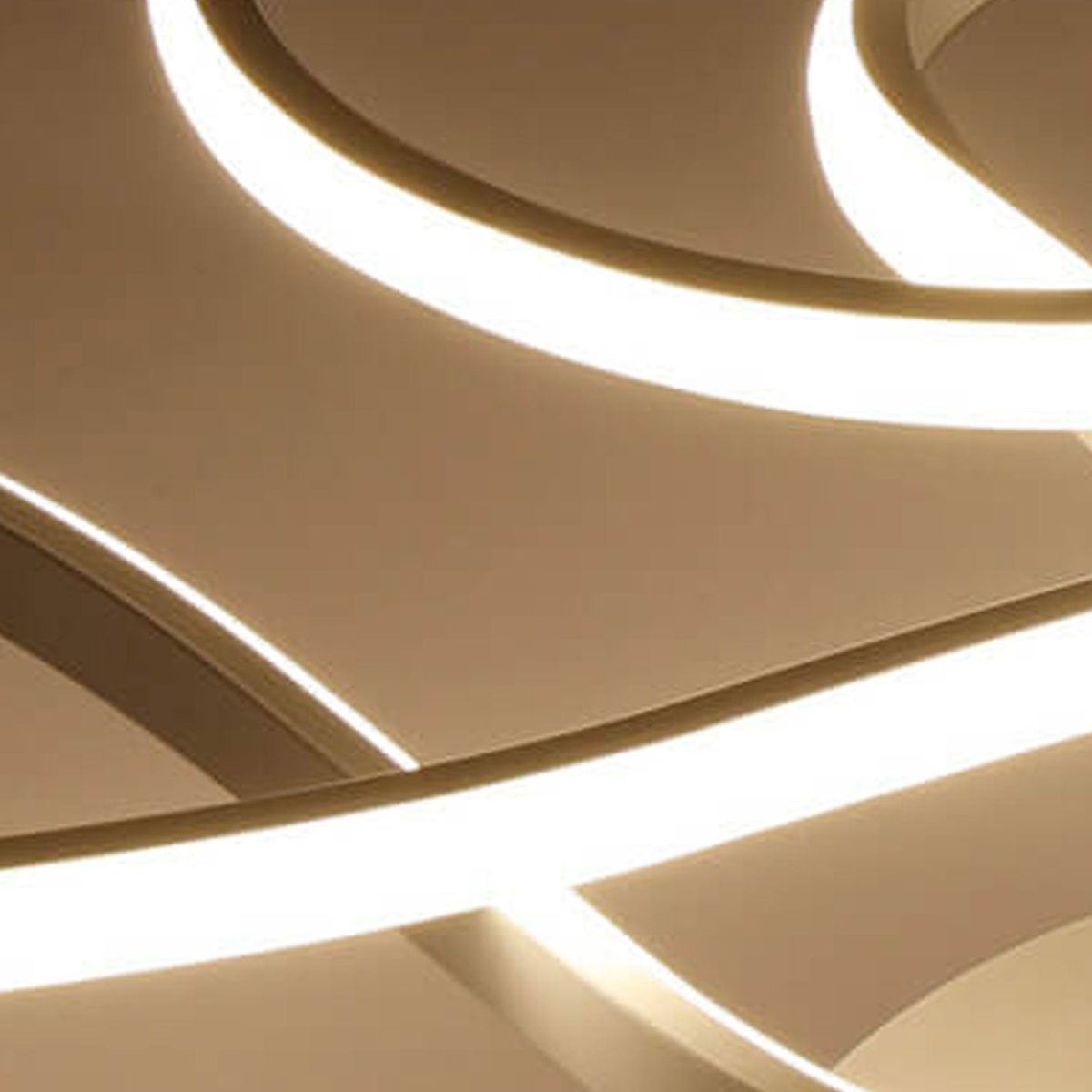 Modern Minimalist Aluminum Acrylic Line LED Flush Mount Ceiling Light - Image 10