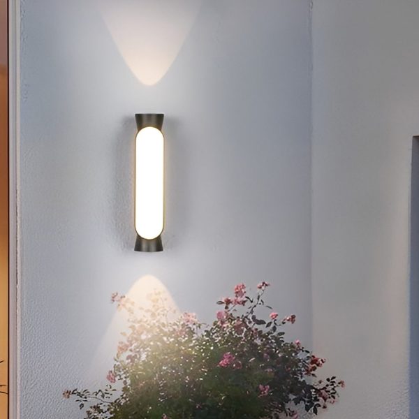 Waterproof LED Up and Down Lights Black Modern Outdoor Wall Sconce Lighting - Image 6