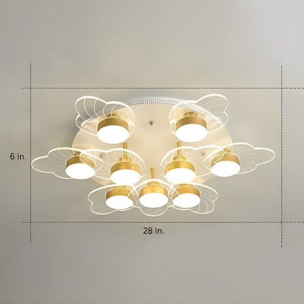 Acrylic Flower Design LED Nordic Ceiling Light Flush Mount Lighting - Image 12