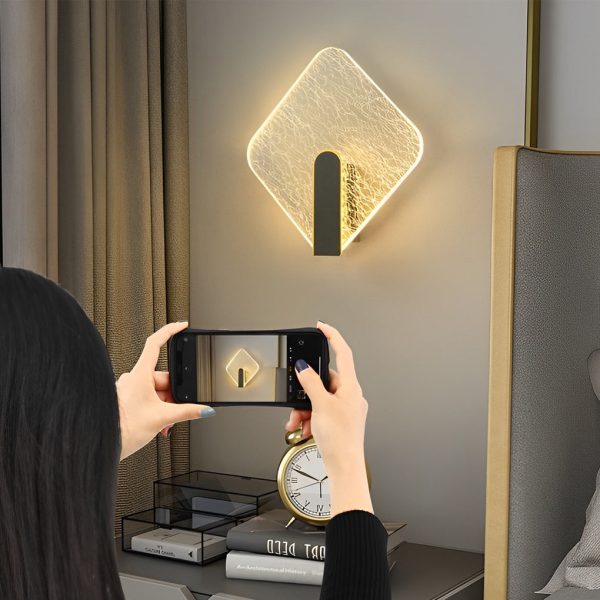 Minimalist Round Square LED Creative Modern Wall Lamp Bedside Lights - Image 6