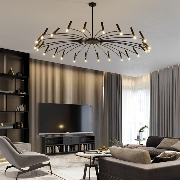 Adjustable Metal DIY Three Step Dimming LED Minimalist Chandelier - Image 10