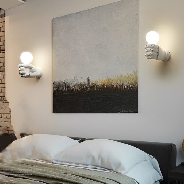 Antique Resin Fist Retro Industrial Wall Lamp Wall Sconce Lighting - Image 5