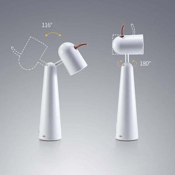 Antlers USB Rechargeable White Desk Lamp with Night Light Feature - Image 6