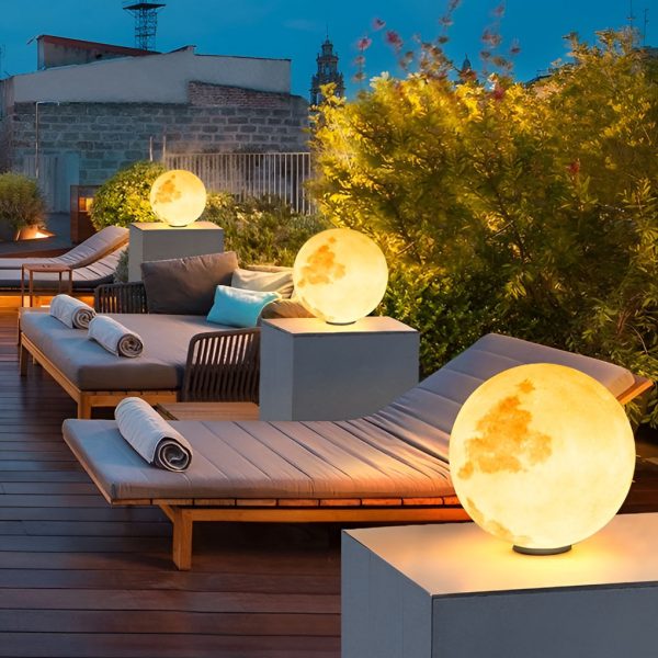 Moon Waterproof LED Modern Solar Post Caps Lights Pillar Light - Image 5