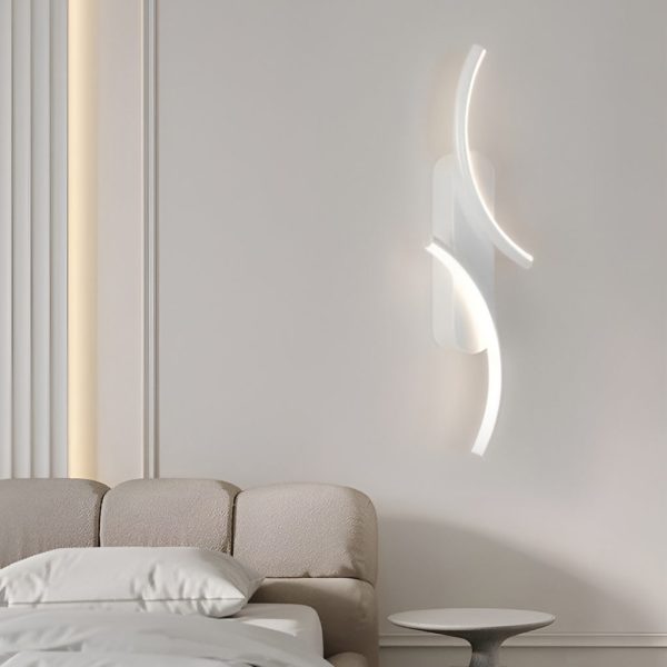 Creative S-shaped LED Three-color Light Modern Wall Sconce Lighting - Image 2