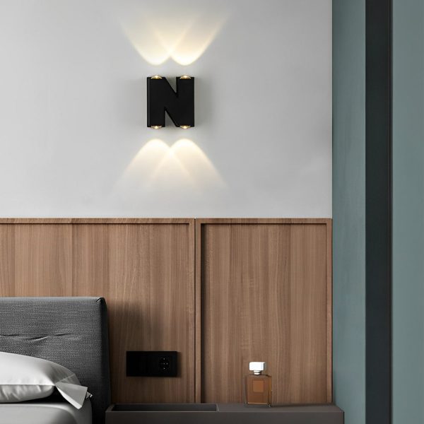 N/V/W Letters Creative Waterproof Modern LED Outdoor Wall Sconce Lighting - Image 3