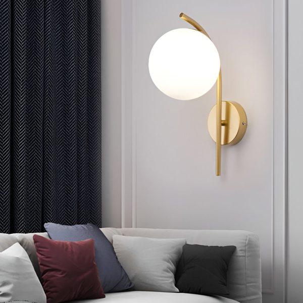 Creative Glass Ball-shaped LED Nordic Plug in Wall Sconce Lighting - Image 2
