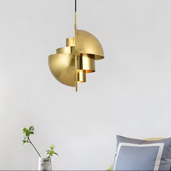 Rotating Shade Electroplated Iron Simple Nordic Chandelier Pendant Lamp - Image 2