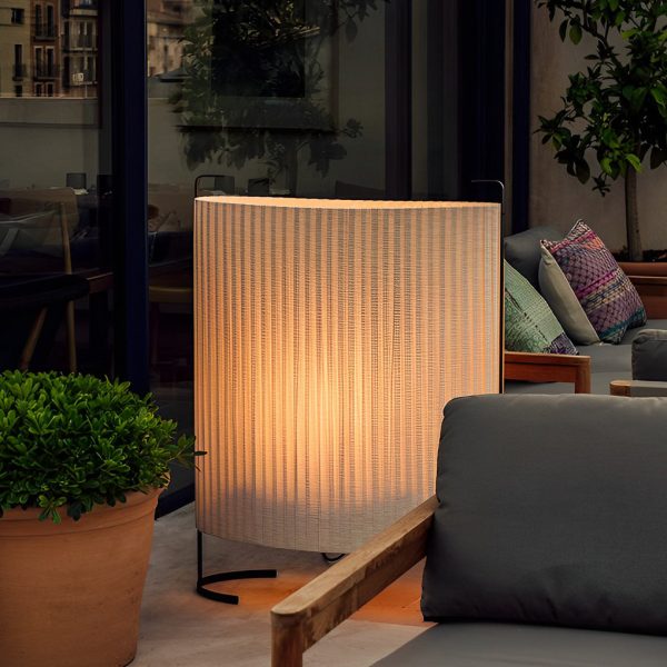 42 inch Modern Japanese-Style Fabric Outdoor Floor Lamp - Image 6