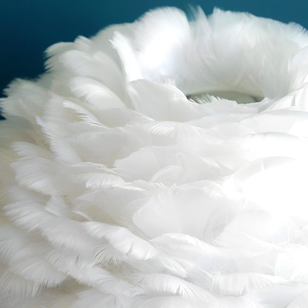 LED Feather Table Lamp with Ambient Crystal Tassels Lighting - Image 5