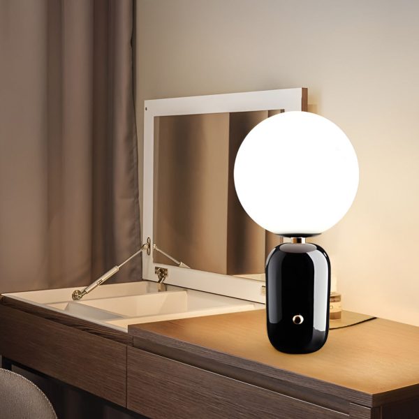 Modern Big Glass Global Ball LED Accent Table Lamp - Image 4