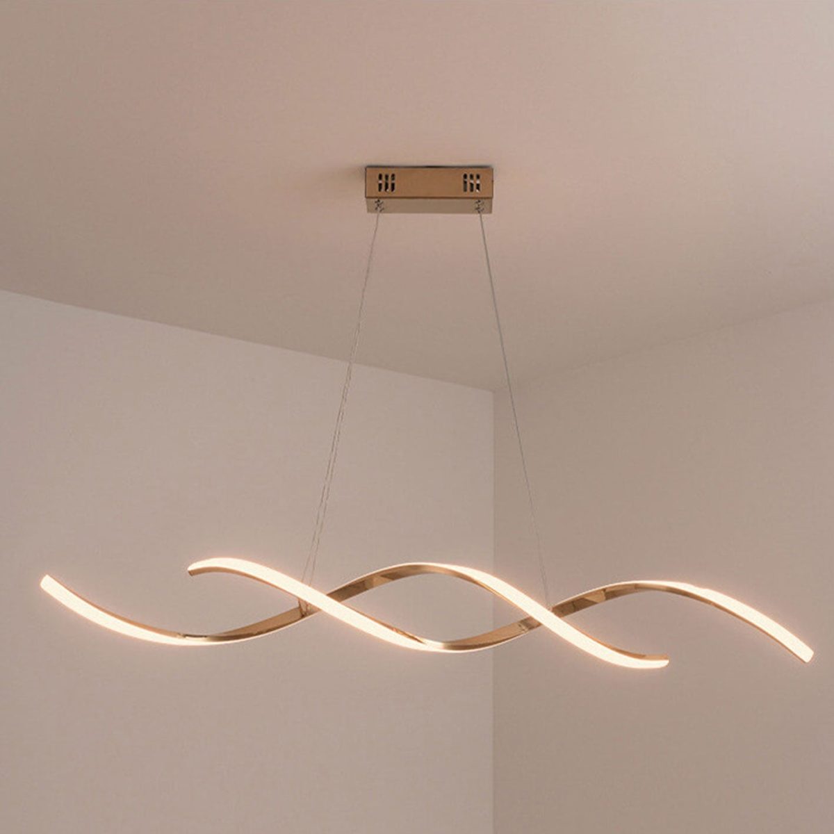 Modern Minimalist Strip Curve Island Light LED Chandelier - Image 6