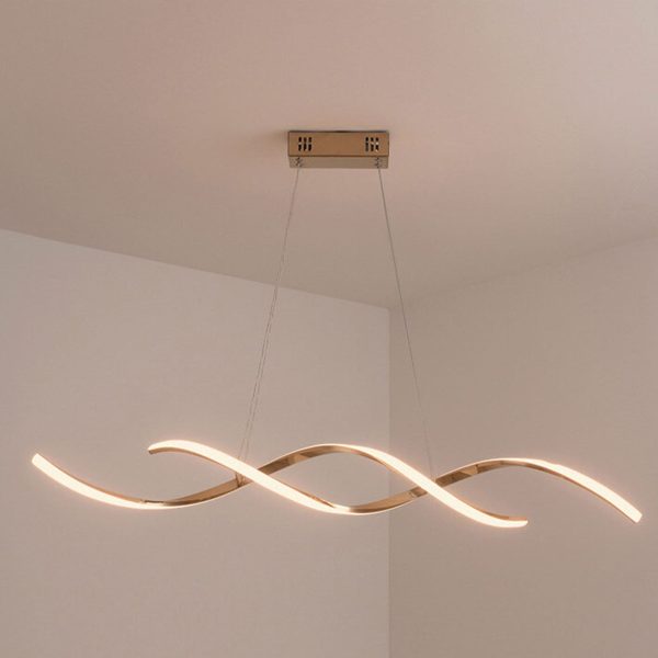 Modern Minimalist Strip Curve Island Light LED Chandelier - Image 6