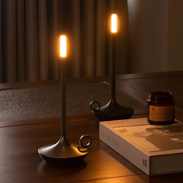 Cordless Portable Candle Wick LED Minimalist Table Lamp - Image 5