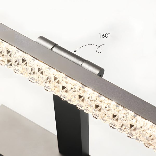 160?? Adjustable LED Bathroom Vanity Light with Crystal-Inspired Acrylic Shade, Dimmable - Image 6