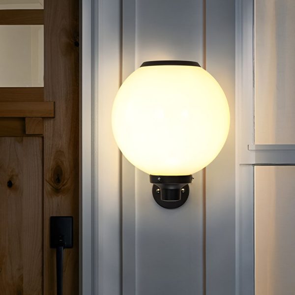 Round Three Step Dimming LED Modern Solar Wall Lights Outdoor Wall Lamp - Image 7